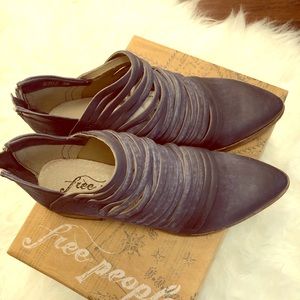Navy Free People Lost Valley Ankle Boot
